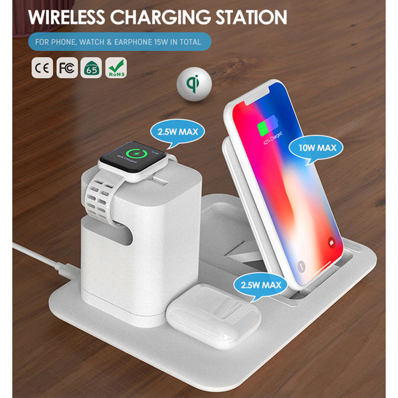 QI  3 in 1 Wireless charger Multi function wireless charger MSH-CP-022