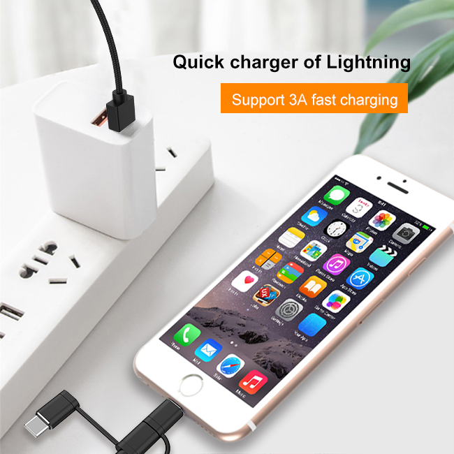 3 in 1 Micro USB Type C C89 Cable Data Charger Cable丨MSH
