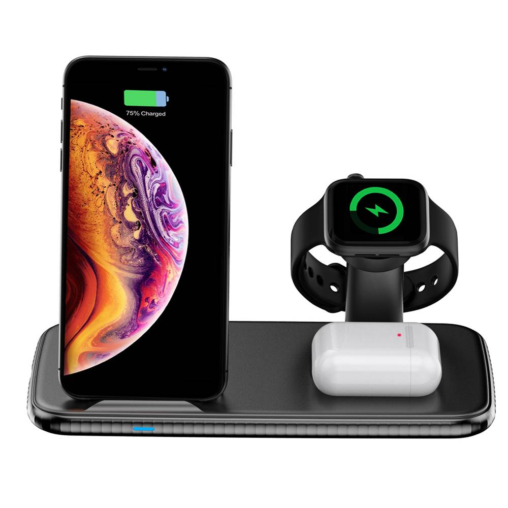 CE RoHS Certified 3 In 1 15w Fast Charge Wireless Charger Stand For 