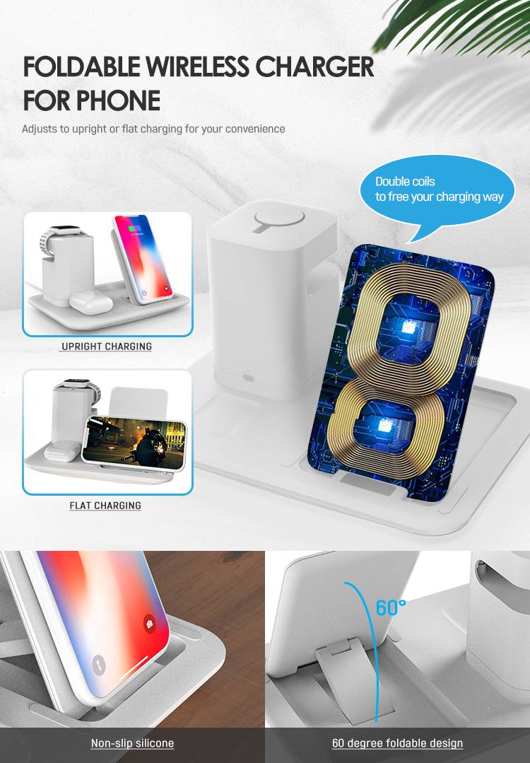 QI  3 in 1 Wireless charger Multi function wireless charger MSH-CP-022