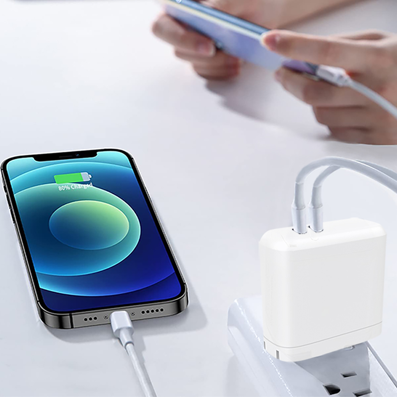 PD 25W And PD 20W USB C Dual Ports Fast Wall Charger丨MSH