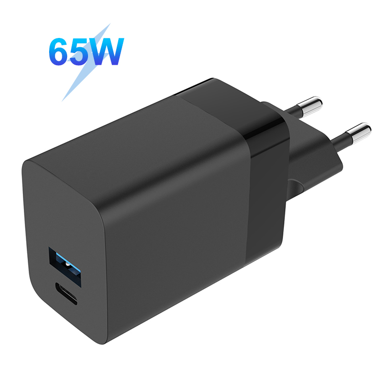 65W 2 Ports USB+Type-c Travel Adapter High Speed Mobile Phone USB C Wall 丨MSH