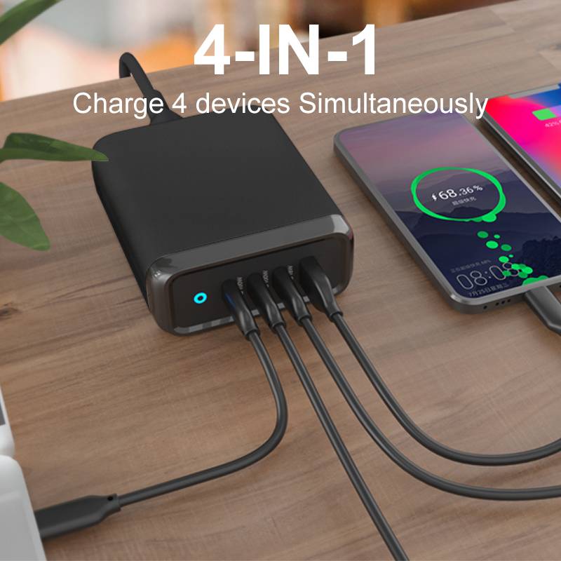 Private Model 4 Ports 100W USB-C PD QC3.0 Smart Charger丨MSH