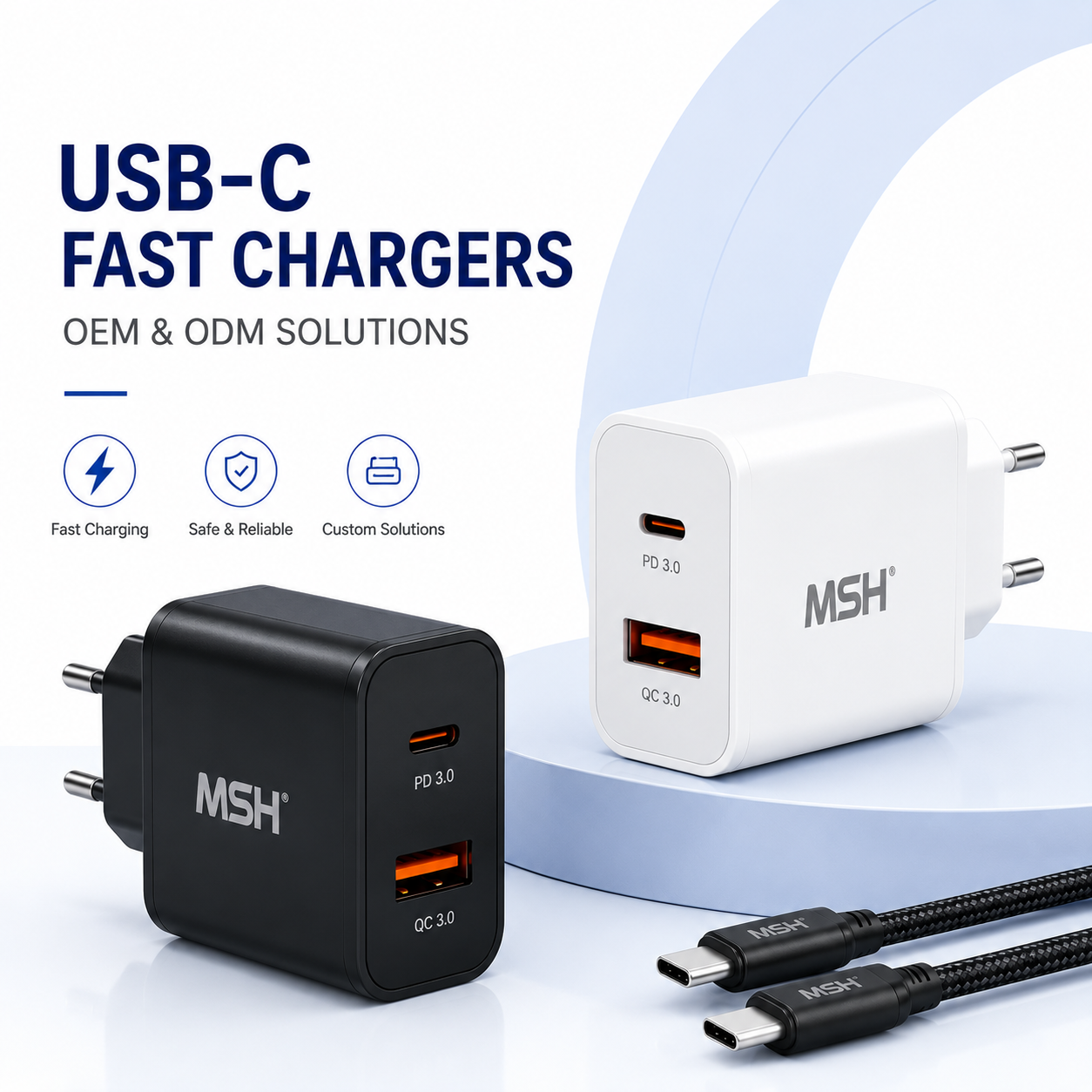 Why OEM ODM USB-C Fast Chargers Are Ideal Accessories for Consumer Electronics B